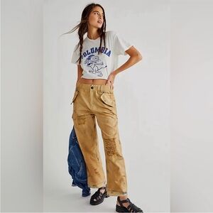 XS NWT Free People Freddie Distressed Pants